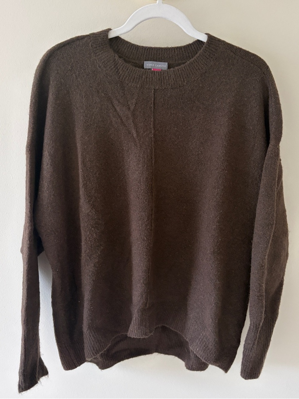 Vince Camuto Brown Crewneck Sweater
